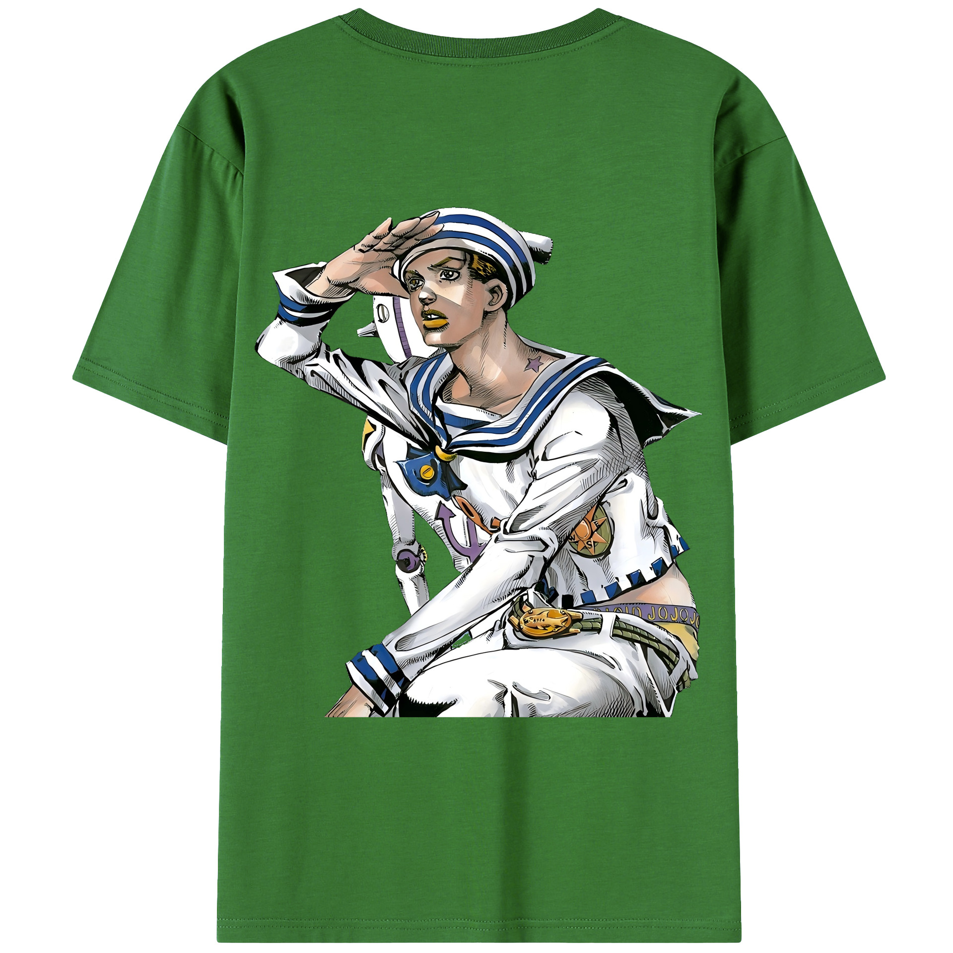 （画像用） ジョジョの奇妙な冒険 東方定助 JoJo's Bizarre Adventure Higashikata Josuke レディース半袖Tシャツ(バックプリント)